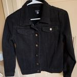 Boohoo Cropped Black Jean Jacket Photo 0