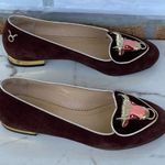 Charlotte Olympia brown suede Taurus Bull flats 35.1/2 Photo 0