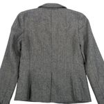 Banana Republic Herringbone Wool Tweed‎ Blazer Jacket Two Button Women's 2 Gray Photo 3