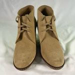 J.Crew Womens Size 7 Tan Macalister Wedge Heel Ankle Bootie Suede Boho Neutral Photo 1