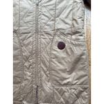 Vintage Quilted Long Jacket Neutral Beige – Women's Medium Photo 3