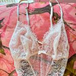 Victoria's Secret y2k 2000s white lace mesh bow bunny tail lingerie bodysuit Photo 4