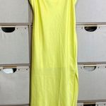 EXPRESS  Neon Yellow cowl neck slip dress Photo 3