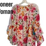 Pioneer Woman Square Neck Raglan Sleeve Floral Top M Size M Photo 1