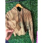 Cotton Citizen  Cropped Quarter Zip Jacket Sz Medium Toffee Drip Photo 1