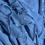 Rebecca Taylor Women’s Silk Glitter Gem Chiffon Ruffle Polka Dot Top Photo 6