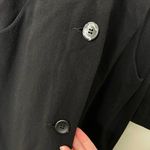Vintage Lilith women’s black long button collared pocket dress jacket large Photo 4