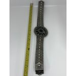 Vintage Boho Western Elastic Waist Belt | Silver Tone Buckle, Black Stretch, 40" Photo 5