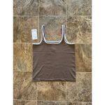Athleta Renew Seamless Square Neck Tank Brownstone Beige/Bright White Size XL Photo 6