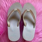 SO Stylish  Beige Flip-Flops with Rhinestone Straps Photo 1