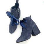 Sam Edelman Boot Tate Dark Blue Suede Block Heel Lace Up Granny Boot Size 5.5 Photo 14