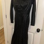 Black lace long sleeve, high neck prom dress ! Size 4 Photo 2