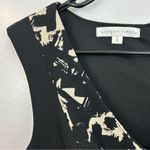 London Times Black & White Abstract Peplum Pencil Shift Dress Size 6 Photo 5