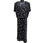 VTG 90s Molly Malloy Sleeveless Floral Maxi Black Dress With Cardigan Women’s 12 Photo 11