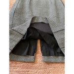 Per Se Wool Blend Dress XS Black White Chevron Belted Lined Career Sheath Photo 5