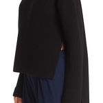 Brochu Walker  black wool blend asymmetrical knit sweater Photo 0
