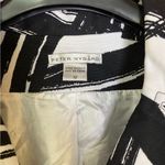 Peter Nygard ‎ Women's Blazer Jacket Sz 12 Black White Abstract Print 3/4 Sleeves Photo 6