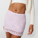 Urban Outfitters NWT  Luccia Lace Trim ‎ Mini Slip Skirt Size Small Photo 0