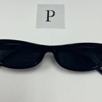 90s style black oval sunglasses/ slim 90s black small sunglasses Photo 4