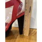 Breckelle's Shoes Womens Size 8 Open Toe Block Heel Platform Sandals Chunky Heel Red Photo 5