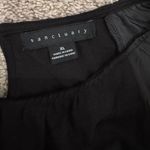 Sanctuary  Black Sheer Pleated Winter Sleeve Boho Blouse XL Night Out Minimalist Chic Photo 4