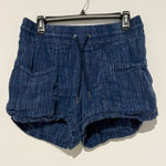 Athleta  Linen Textured High Rise Athleisure short Blue Cabo size‎ 8 Photo 0