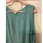 J.Jill PureJill Teal Sleeveless Asymmetrical Hem Linen Viscose Mid Dress, XL Photo 5