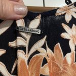 Billabong  Floral Kimono Coverup Black White Bohemian Beach Tie Waist‎ Resort Photo 8