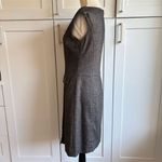 Ann Taylor  Women's Size 4 Gray Brown Sheath Wool Blend Dress Button Accents Photo 2