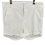 Torrid White Eyelet Shorts Flat Front Chino Style Feminine Size 14 Photo 0