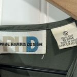 Paul Harris Design Silk Blouse Small Sage Green Short Sleeve Minimalist Top Photo 7