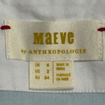Anthropologie  Maeve White Cotton Tie Button‎ Up Shirt Size 2 EUC Photo 2