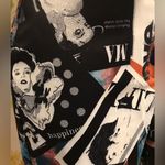 OVI collage print satin ankle pants size M Photo 4