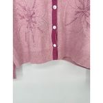 J.Jill Sweater M Pink Cardigan Wool Cashmere Blend Embroidered Button Cottage Size M Photo 2