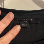 ALLSAINTS  Limera Long Sleeve Wrap Front Top Size Large in Black Photo 6