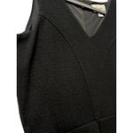 Ganni Eleanor Black Textured Sleeveless Low V Zip Back Peplum Dress Size XS Photo 3