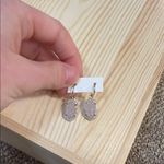 Kendra Scott Lee Drop Earrings Silver with Clear Drusy Photo 4