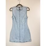 Abercrombie & Fitch Abercrombie Fitch Womens Dress Blue Mini Denim Sleeveless Jean A Line Y2K Small Photo 4