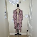Knox Rose  Floral Open Side Kimono Duster in Cream & Multicolor Size M/L Photo 1