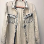 Nectar  Acid wash denim tunic shirt sz small Photo 7