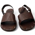 Brighton  Asbury Vacchetta Sandals 6 Women's Leather Artisan Slingback Flat Photo 2