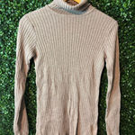 Peruvian Connection  Tan Turtleneck Long Sleeve Sz Medium Photo 0