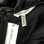 BCBGeneration Black Satin Midi Dress 4 Photo 7