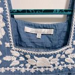 Lovers + Friends Chambray Embroidered Sleeveless Top Size S Photo 4