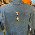 Vintage Jacket Jean Denim Cat Animal Embroidered 90s Kawaii Casual Petite Small Blue Size undefined Photo 2