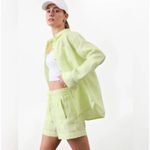 Athleta Retreat Oversized Linen Button Up Shirt in Limone Large Photo 1