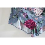 Victoria's Secret  Blue Floral Satin Shorts Slits Photo 2