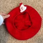 Red Beret with Santa and white Pom Pom Photo 2