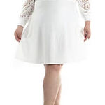 Nina Leonard  white/Ivory Mockneck Sweater Dress sz 3X Photo 0