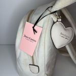 Juicy Couture New Velvet Mini Gray Rhinestone Logo Angel Backpack Heart Puff Tag Photo 5